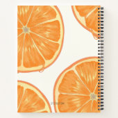 Cahier Orange Esthétique | Journal à Nom Personnal (Dos)