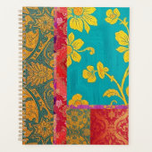 Cahier Orientale Coloré Vert Rouge, Planificateur (Devant)