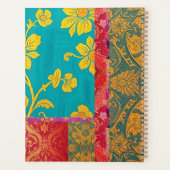 Cahier Orientale Coloré Vert Rouge, Planificateur (Dos)