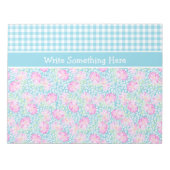 Cahier ou bloc-notes Roses, Papillons, Vichy (Devant)