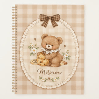 Cahier Ourson Vintage et Gingham à Cookies