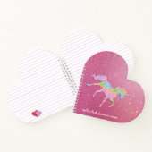 Cahier Pailleté Licorne Arc-en-Ciel Enfant Mignon (Intérieur)