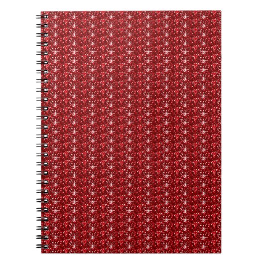 Cahier Pailleté Rouge Foncé (Devant)