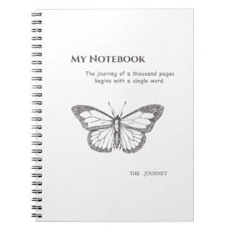 Cahier Papillon Élégant pour l'Inspiration Quotidi