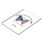 Cahier papillon personnalisé du 4 juillet (Côté gauche)