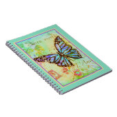 Cahier papillon sarcelle et violet (Côté Droit)