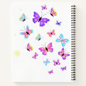 Cahier papillons colorés tendance (Dos)