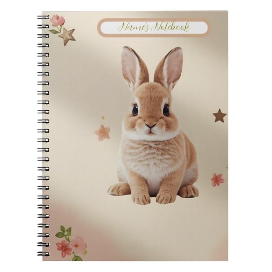 Cahier Pastel de Lapin Bébé (Devant)