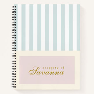 Cahier pastel personnalisé à l'esthétique minimali