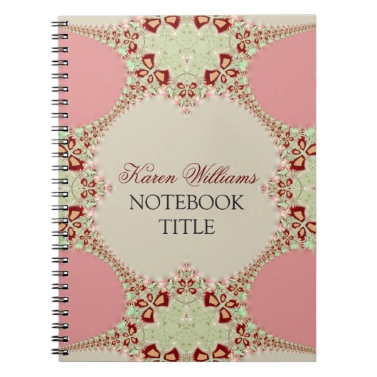 Cahier Pastel Rose Dentelle (Devant)