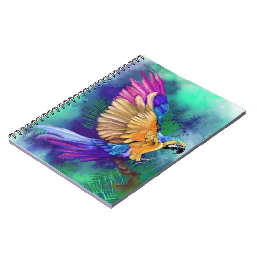 Cahier perroquet coloré (Côté gauche)