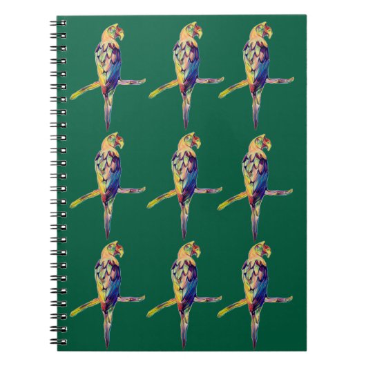 Cahier perroquet coloré (Devant)