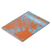 Cahier personnalisable à feuille bleue et orange (Côté gauche)