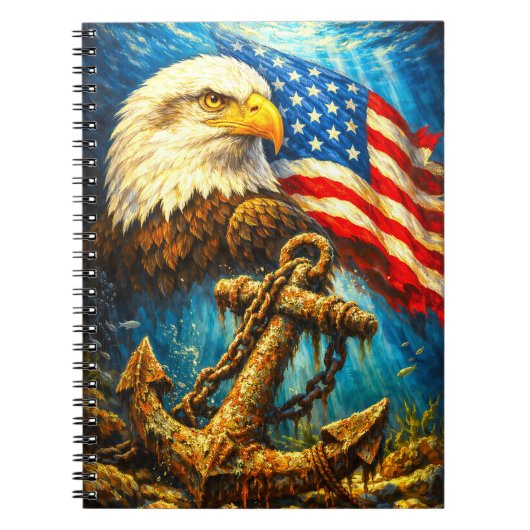 CAHIER PERSONNALISABLE AIGLE AMÉRICAIN (Devant)