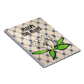 Cahier personnalisable. Changez le nom/texte (Côté Droit)