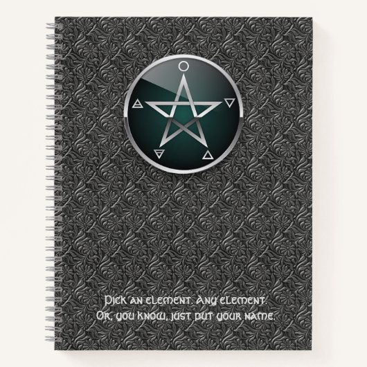 Cahier personnalisable Elemental Pentacle 21,59 x  (Devant)