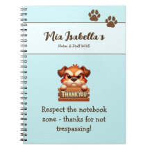Cahier personnalisable Funny Dog Thank You Paws 