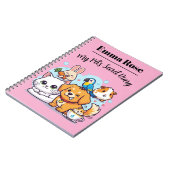 Cahier Personnalisable Mignons Animaux de Compagni (Côté gauche)