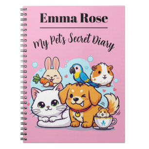 Cahier Personnalisable Mignons Animaux de Compagni