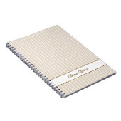 Cahier personnalisable rayé beige clair (Côté Droit)