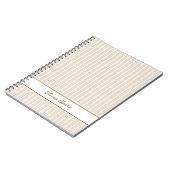 Cahier personnalisable rayé beige clair (Côté gauche)