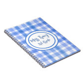 Cahier personnalisé à carreaux bleu pastel (Côté Droit)