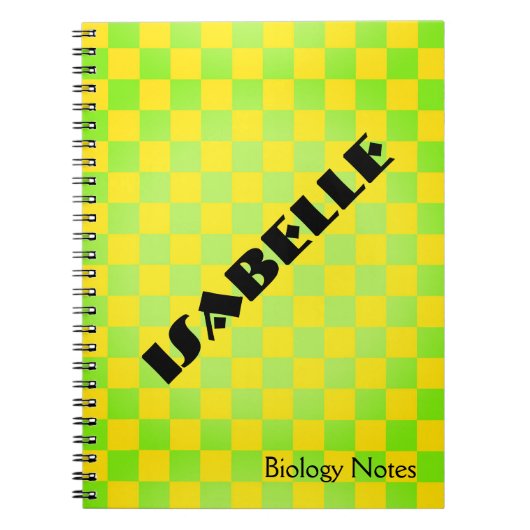 Cahier personnalisé à carreaux rétro des années 90 (Devant)
