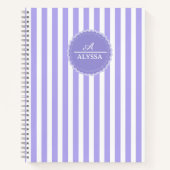 Cahier personnalisé à fleurs avec nom (Devant)