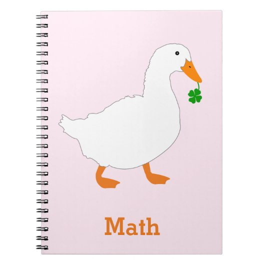 Cahier personnalisé à motif de canard (Devant)