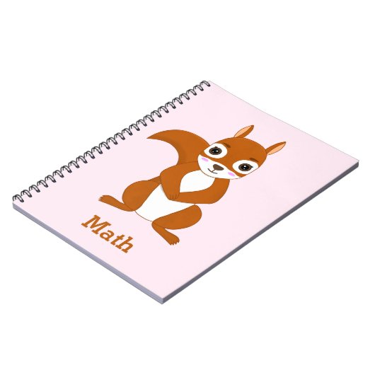 Cahier personnalisé à motif écureuil (Côté gauche)