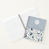 Cahier personnalisé à spirale Blue Leaf (Intérieur)