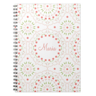 Cahier personnalisé à spirale Mandala Fleur de Pêc