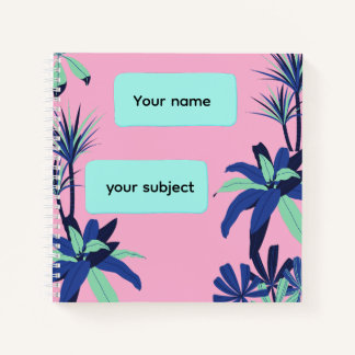 Cahier personnalisé à thème floral esthétique