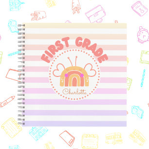 Cahier Personnalisé Arc-en-ciel Première Année