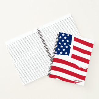 Cahier personnalisé avec drapeau américain
