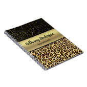 Cahier personnalisé avec impression léopard et or (Côté Droit)