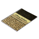 Cahier personnalisé avec impression léopard et or (Côté gauche)
