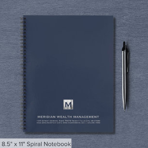 Cahier personnalisé avec monogramme de l'entrepris