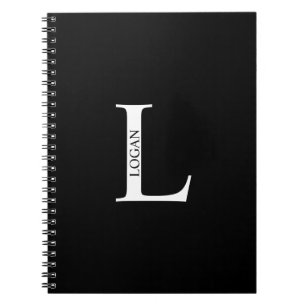 Cahier personnalisé avec monogramme et nom