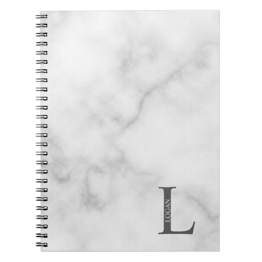 Cahier personnalisé avec monogramme et nom (Devant)