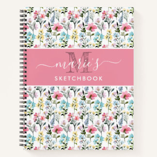 Cahier personnalisé avec monogramme et nom personn