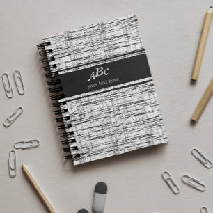 Cahier personnalisé avec monogrammes minimaliste g