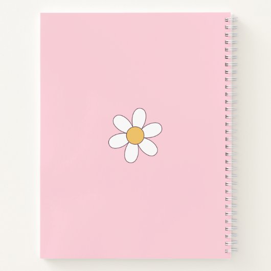 Cahier personnalisé avec nom d'enfant Kawaii Migno (Dos)