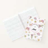 Cahier personnalisé avec nom d'enfant Kawaii Migno (Intérieur)