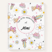 Cahier personnalisé avec nom d'enfant Kawaii Migno (Devant)