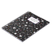 Cahier personnalisé avec nom et motifs mignons (Côté gauche)