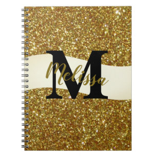 Cahier personnalisé avec paillettes