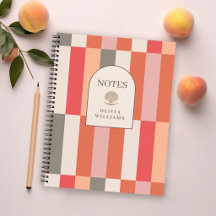 Cahier Personnalisé avec Rayures Féminines Gras et