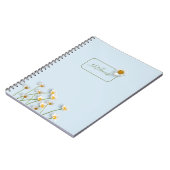 Cahier personnalisé Bleu Daisy (Côté gauche)