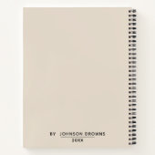 Cahier Personnalisé Coloré (Dos)